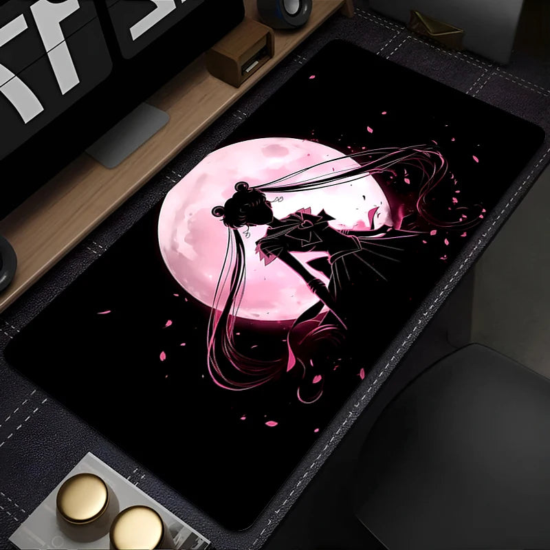 Anime Mouse pad desk pad non-slip large keyboard pad computer desk pad and coaster for gamers PC carpet S-Sailor Moons Mousepad