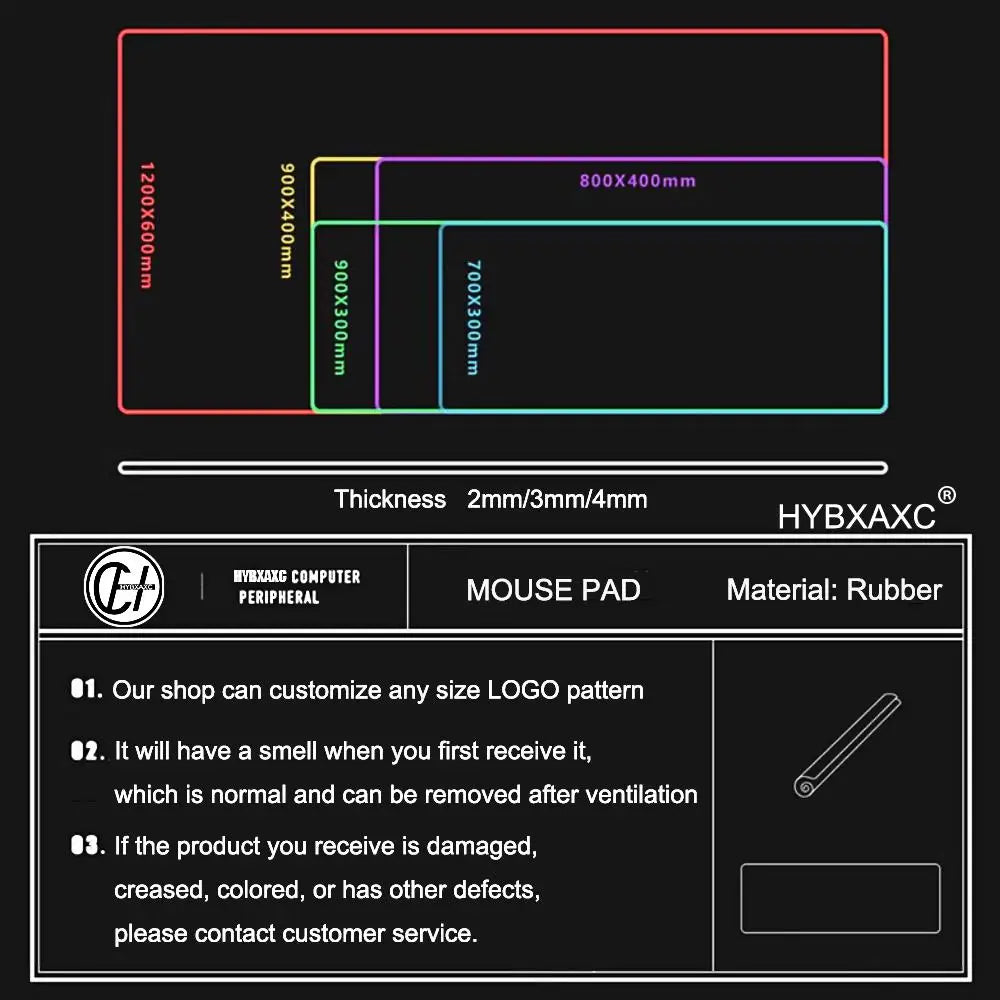 Zenitsu Agatsuma Anime Demon Slayer Mousepad Mouse Mat Desk Mat With Pad Gaming Accessories Prime Gaming XXL Keyboard Pad