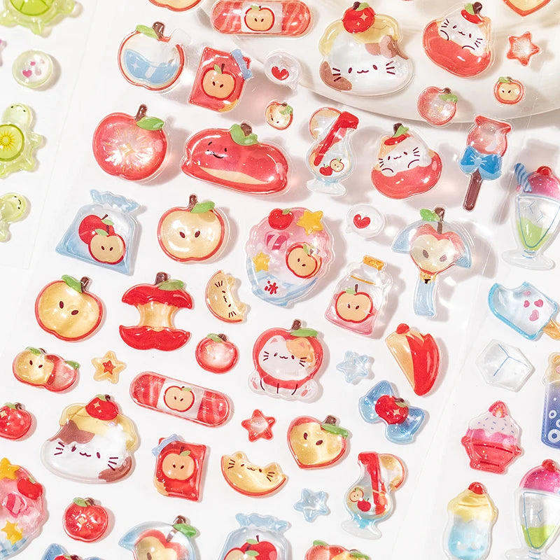 Cute Cartoon 3D Embossed Stickers