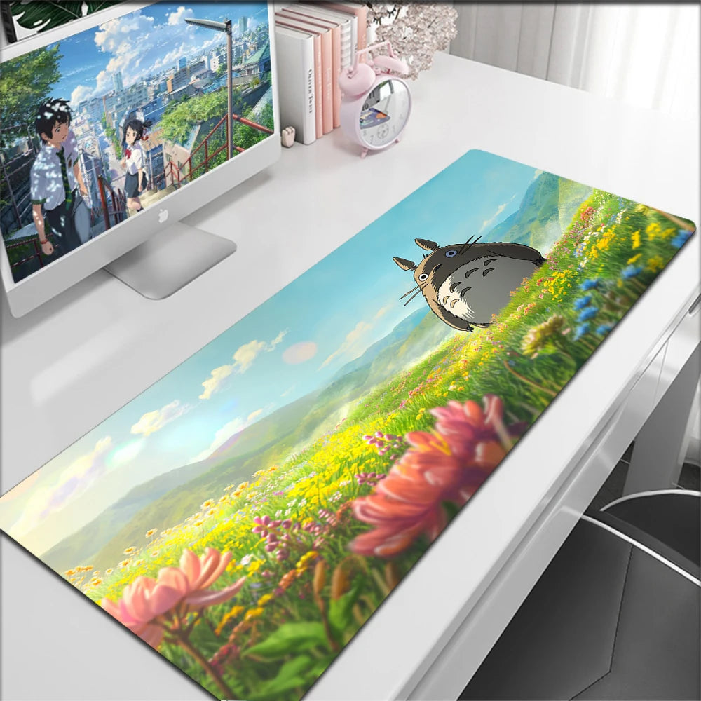 Anime Kawaii Table Mat Mousepad Office HD Print Dragon Large Deskmat Non-Slip Keyboard Pads Pc Cabinet Cute Carpet Mouse Pad