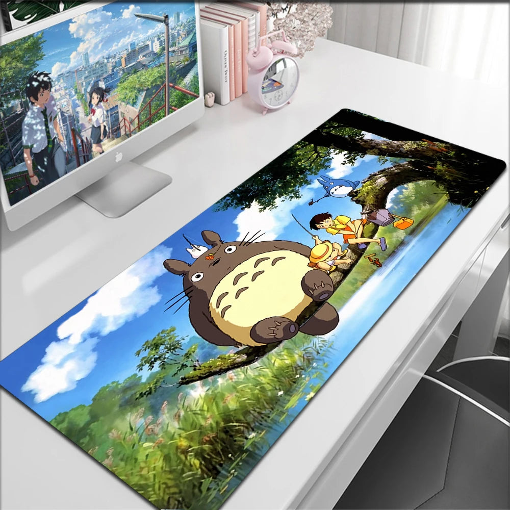 Anime Kawaii Table Mat Mousepad Office HD Print Dragon Large Deskmat Non-Slip Keyboard Pads Pc Cabinet Cute Carpet Mouse Pad