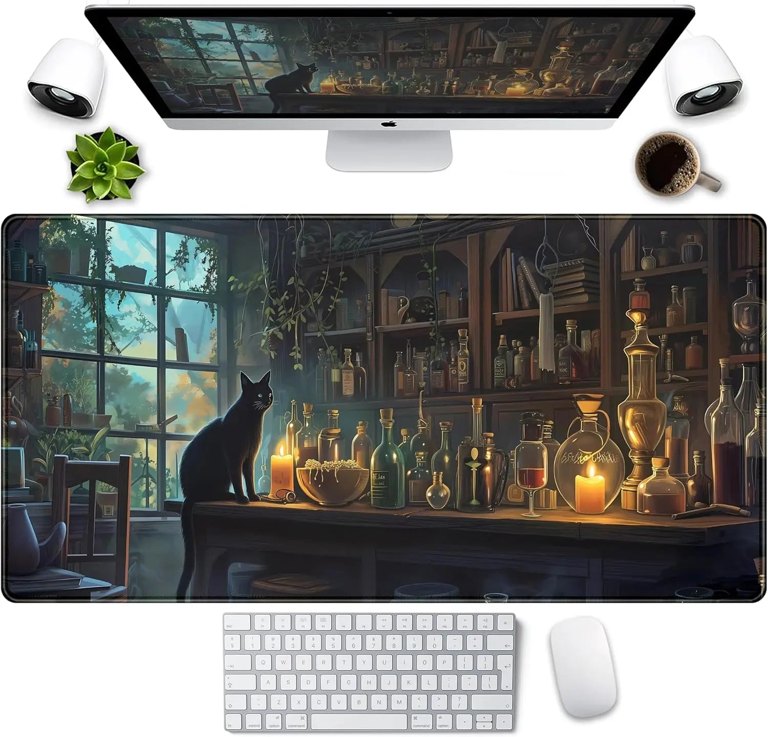 Anime Kawaii Desk Mat Mousepad XXL Large Gaming Mouse Pad Tokyo Street Desk MatGamer Desktop Computer Laptop Keyboard Mouse Mat