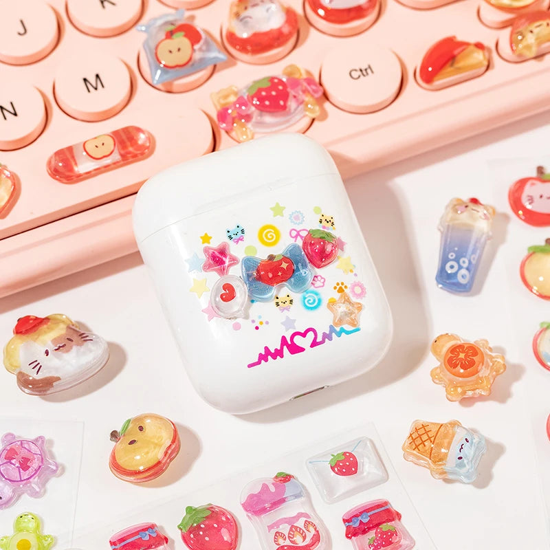 Cute Cartoon 3D Embossed Stickers