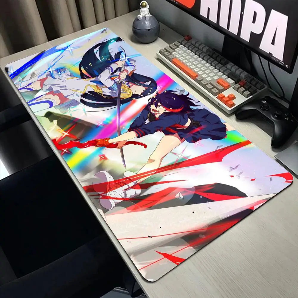 Anime Kill La Kill  Desk Mouse Pad Cute Matoi Ryuuko HD Desk Pad Extended Gaming Keyboard Mats Large XXL Gamer Mousepad 90x40