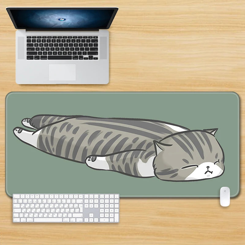 Mouse Pad Cat Kawaii Anime Xxl Desk Mat Mousepad Large Gaming Mouse Pad Computer Non-Slip Base Desk Mat for Office&Home 80X30CM