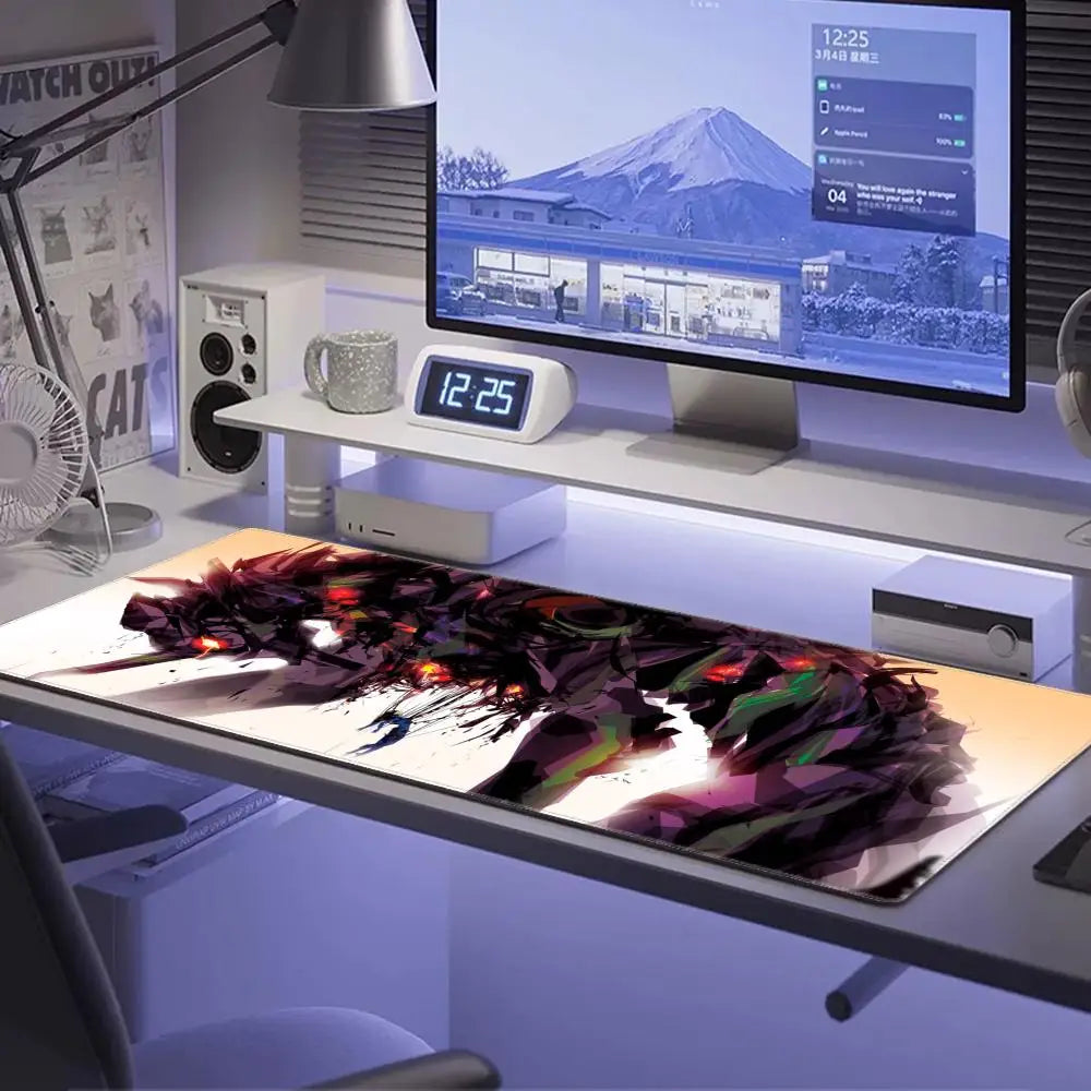 Desk Pad Anime E-Evangelions Playmat Xxl Mouse Pads Game Surface Deskmat Manga Accessories Maudpad Japanese Mat Rubber Mouseped