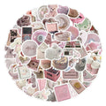 10/30/50/100pcs Cute Pink Girls Cartoon Stickers
