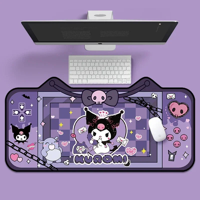 Sanrio Cute Kuromi MousePad Oversized Anime Mouse Pad Cartoon E-Sports Game Keyboard Pad Kawaii Desk Pad Desktop Decoration