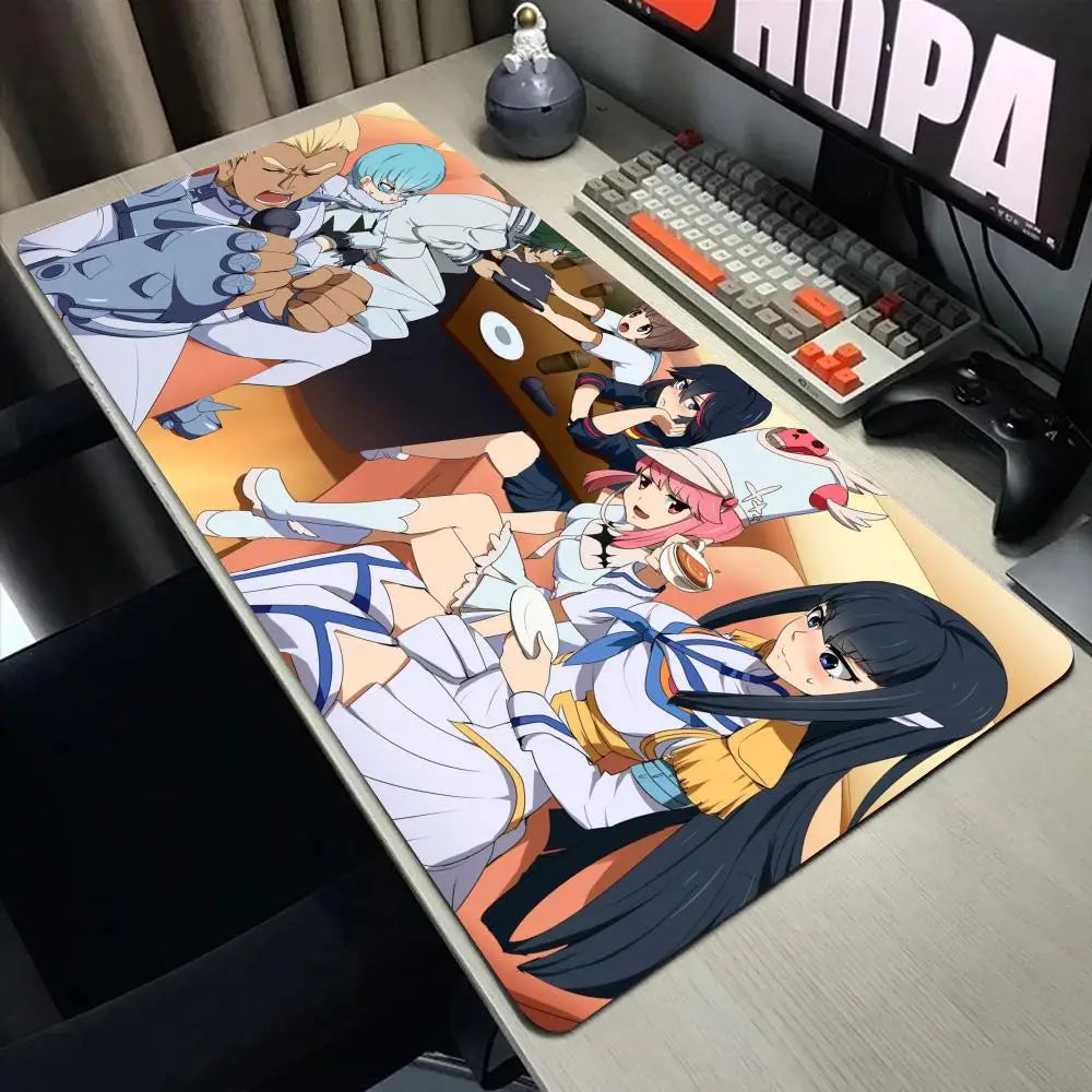 Anime Kill La Kill  Desk Mouse Pad Cute Matoi Ryuuko HD Desk Pad Extended Gaming Keyboard Mats Large XXL Gamer Mousepad 90x40