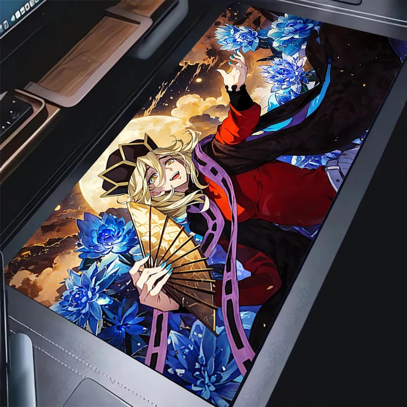 Anime Ghost Mousepad Laptop  Demon Slayer Keyboard Rug PC Kokushibo Douma Akaza Daki Giyuutarou Hantengu Mouse Pad XXL Desk Mat