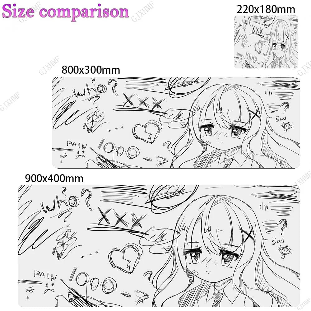 Mousepad Kawaii Desk Mat Anime Mouse Mats Kawaii Gaming Pad on The Table Setup Gamer Accessories Keyboard Pad Mouse Rug Carpet