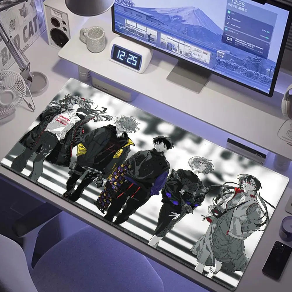 Desk Pad Anime E-Evangelions Playmat Xxl Mouse Pads Game Surface Deskmat Manga Accessories Maudpad Japanese Mat Rubber Mouseped