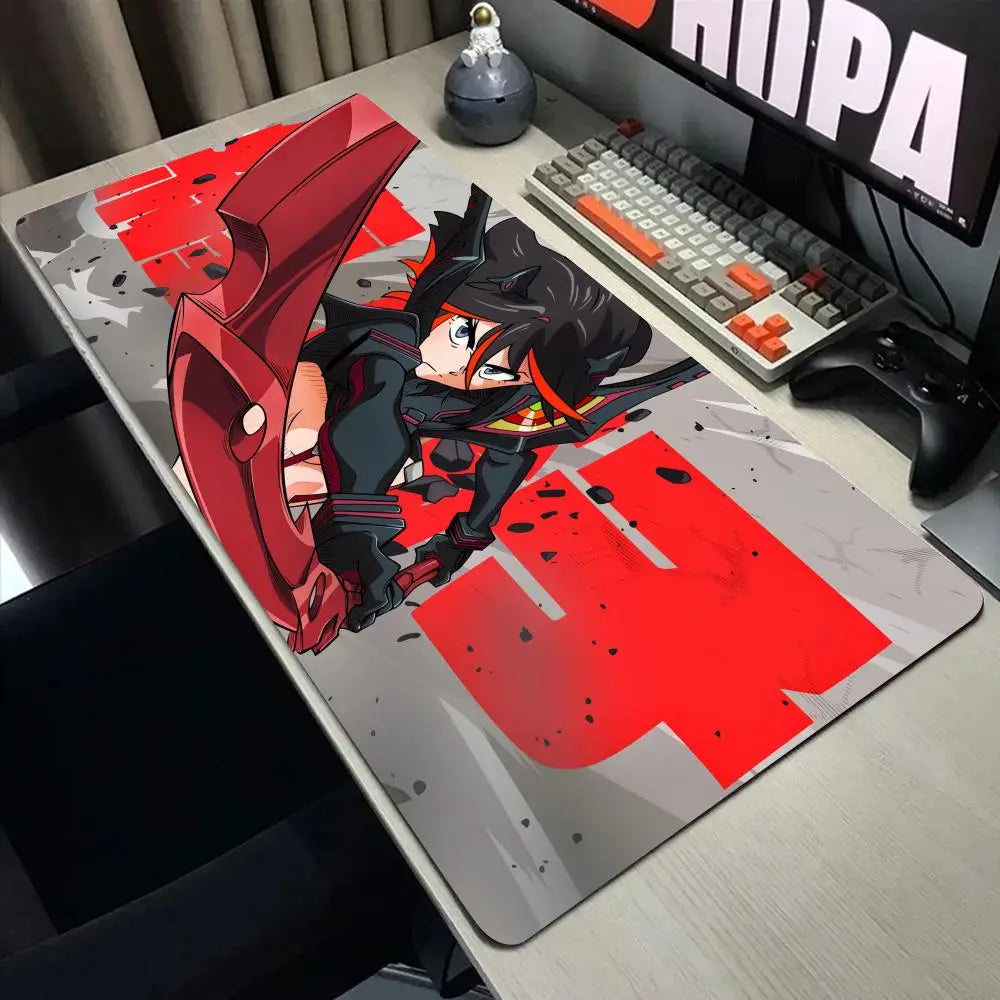 Anime Kill La Kill  Desk Mouse Pad Cute Matoi Ryuuko HD Desk Pad Extended Gaming Keyboard Mats Large XXL Gamer Mousepad 90x40
