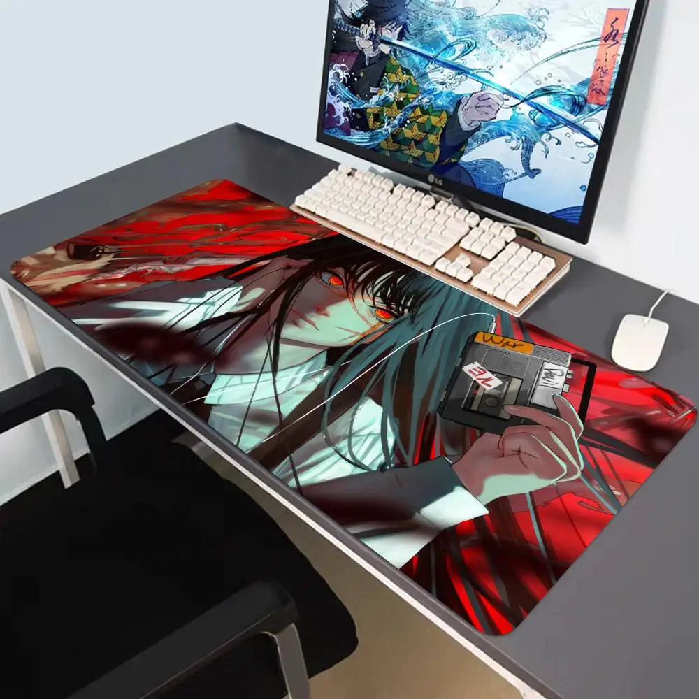 Anime Chainsaw Man Mousepad HD Printing Computer Gamers Locking Edge Non-slip Mouse Pad XXL90x40cm Keyboard PC Desk Pad
