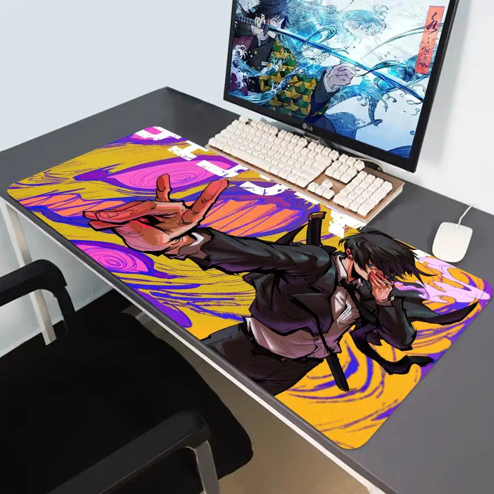 Anime Chainsaw Man Mousepad HD Printing Computer Gamers Locking Edge Non-slip Mouse Pad XXL90x40cm Keyboard PC Desk Pad