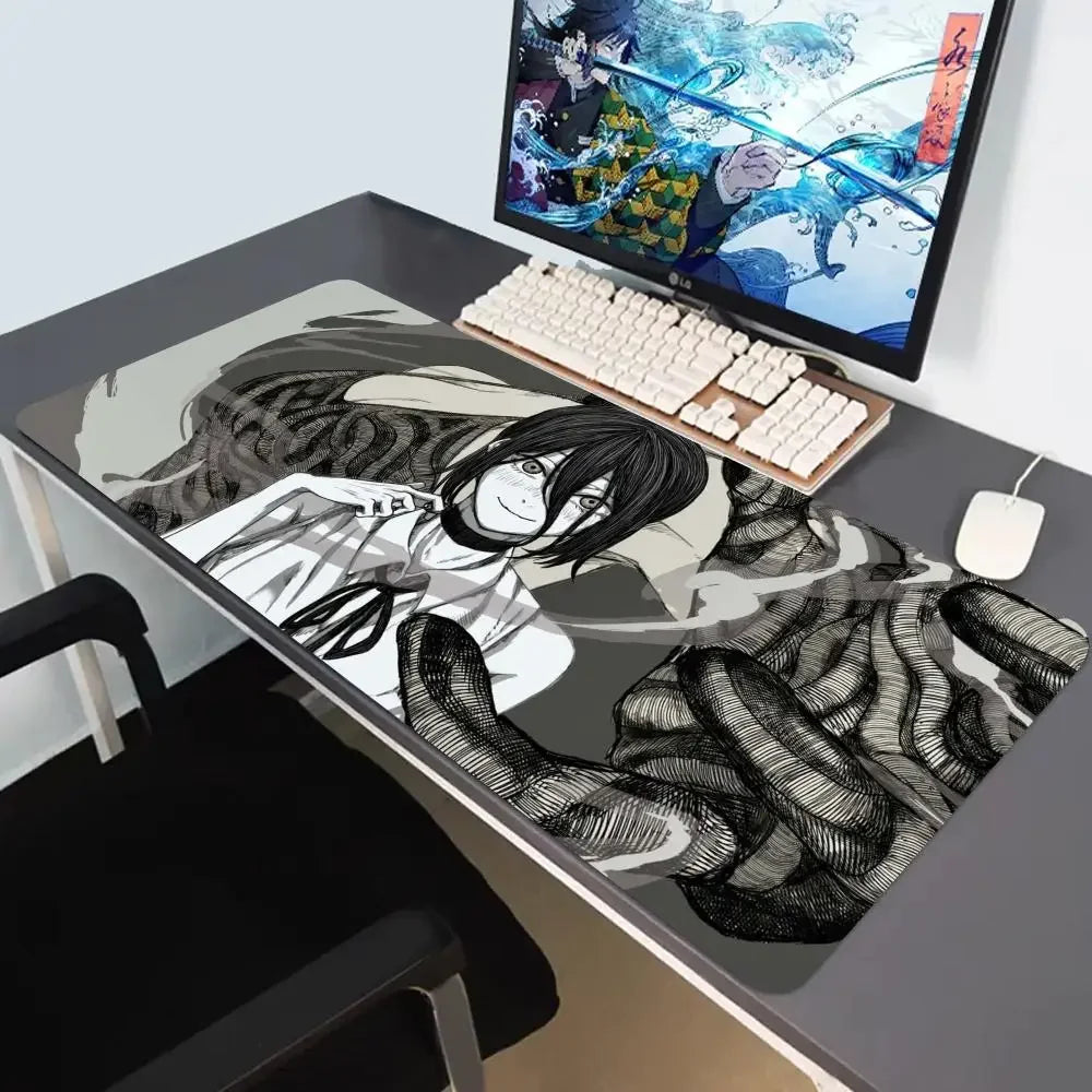 Anime Chainsaw Man Mousepad HD Printing Computer Gamers Locking Edge Non-slip Mouse Pad XXL90x40cm Keyboard PC Desk Pad
