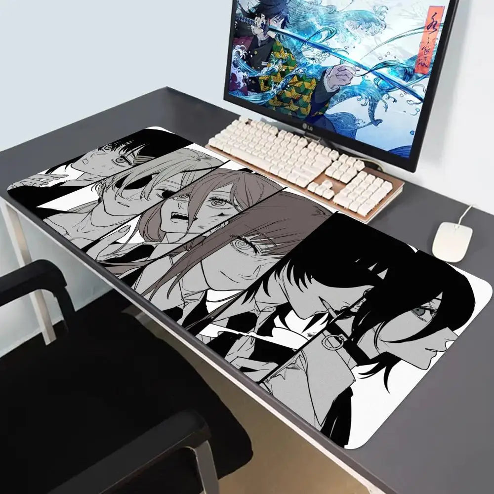 Anime Chainsaw Man Mousepad HD Printing Computer Gamers Locking Edge Non-slip Mouse Pad XXL90x40cm Keyboard PC Desk Pad