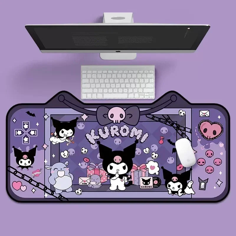 Sanrio Cute Kuromi MousePad Oversized Anime Mouse Pad Cartoon E-Sports Game Keyboard Pad Kawaii Desk Pad Desktop Decoration