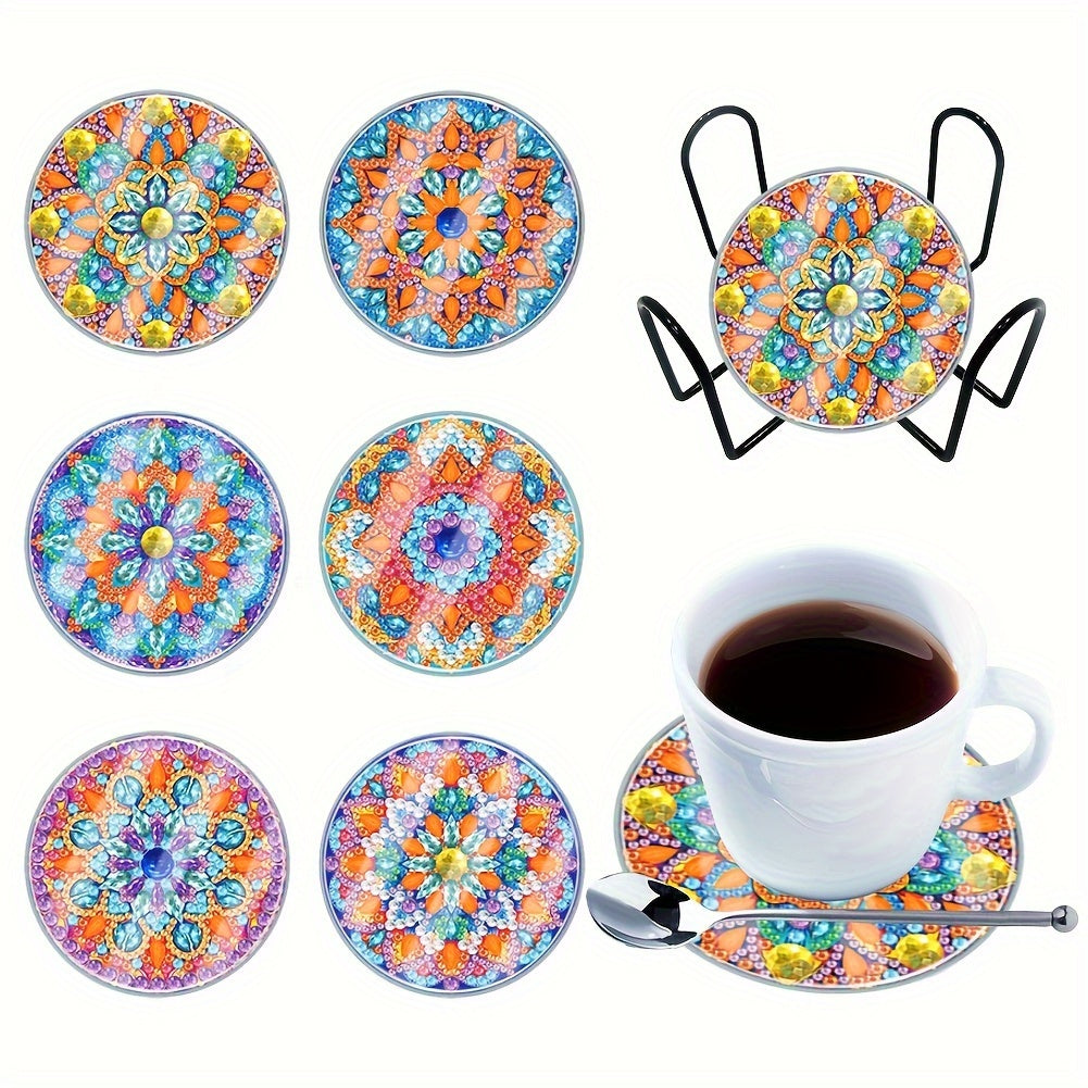 6 pcs Mandala Coaster Set