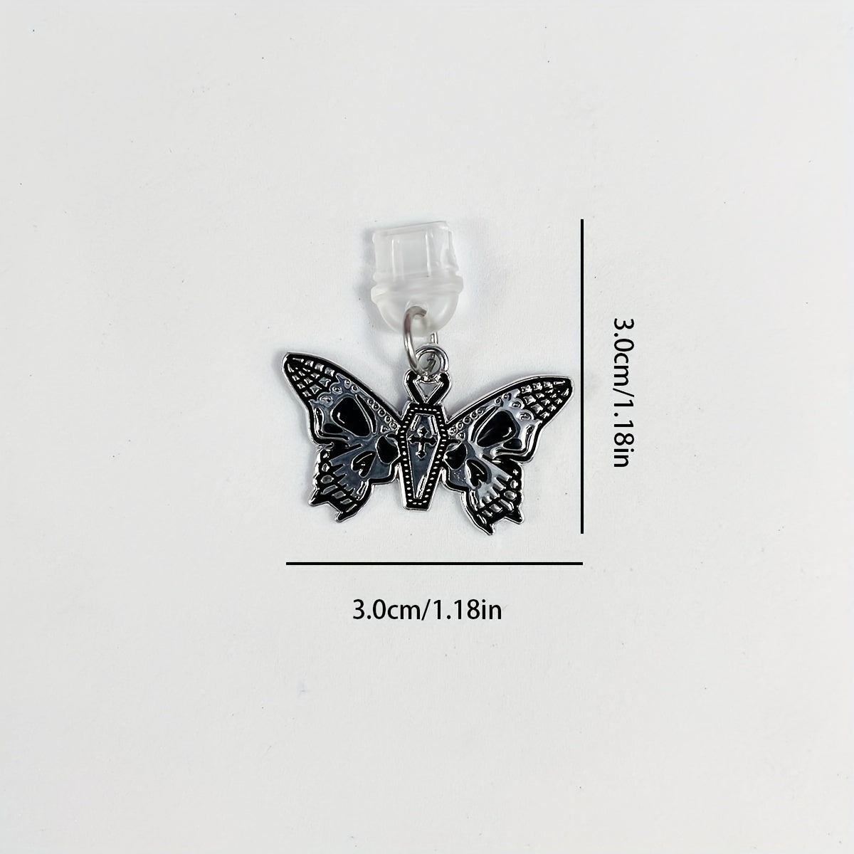 Anti-Dust Plug Charms for iPhone and Samsung - Skull Butterfly and Star Love Design- C- Ports