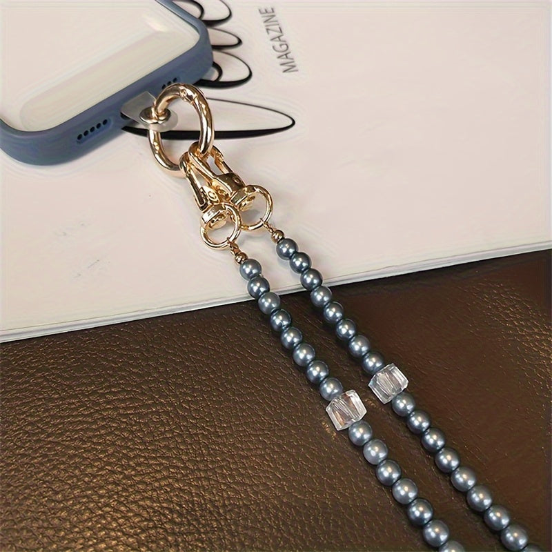 Stylish Beaded Phone Lanyard Crossbody Long Chain Necklace Strap