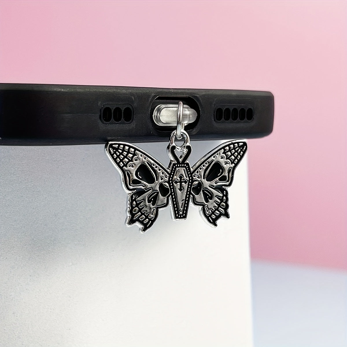 Anti-Dust Plug Charms for iPhone and Samsung - Skull Butterfly and Star Love Design- C- Ports