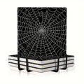 4-Piece Ceramic Spider Web Trivets