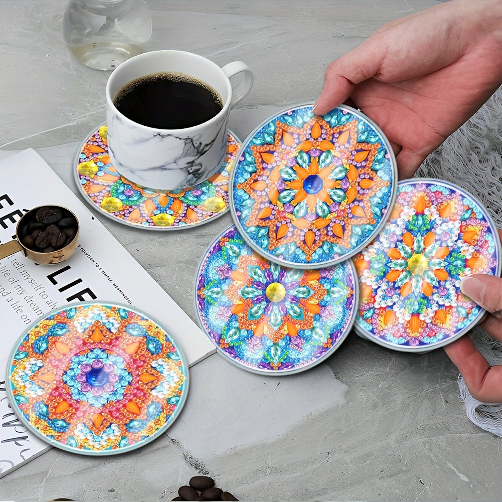 6 pcs Mandala Coaster Set