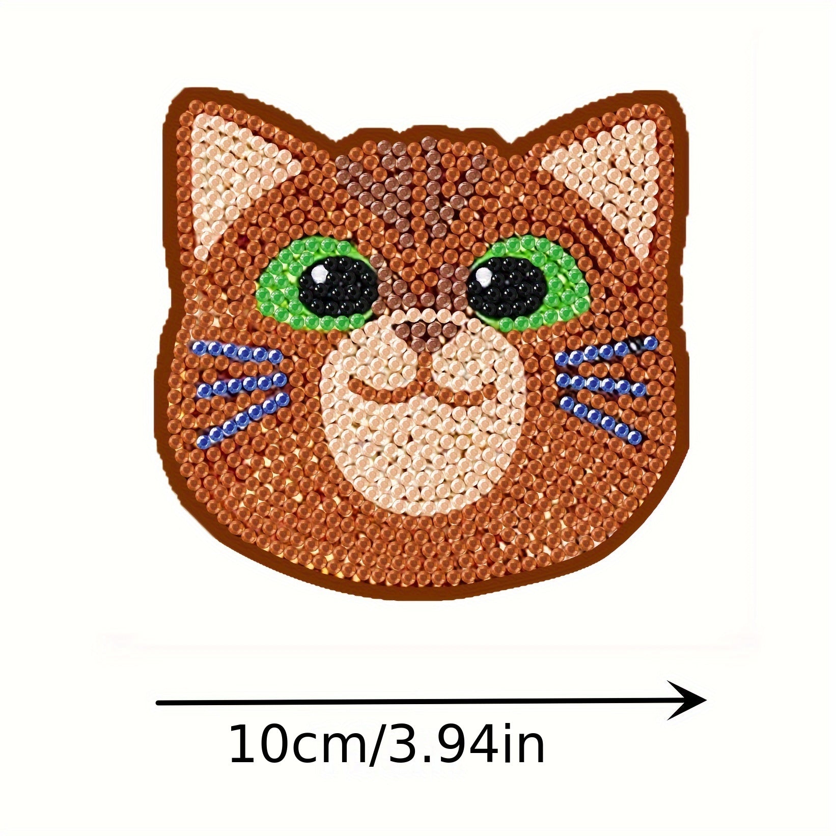 10pcs DIY Diamond Art Painting Coasters - Cute And Funny Coasters - Creative Cat Pattern Coasters