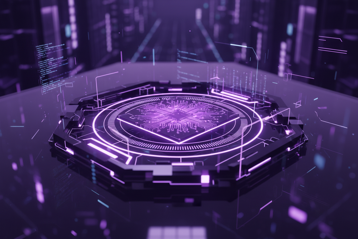 give me somethiong to match my theme that is techy and real in purple